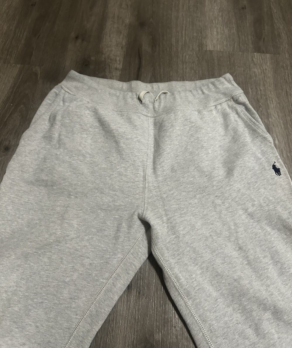 Polo Ralph Lauren Men's Grey Sweatpants Joggers Size L Drawstring Adjustable Hem